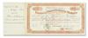 EDISON, THOMAS. Certificate for Edison''s 80 shares of stock in the Edison Phonograph Works.